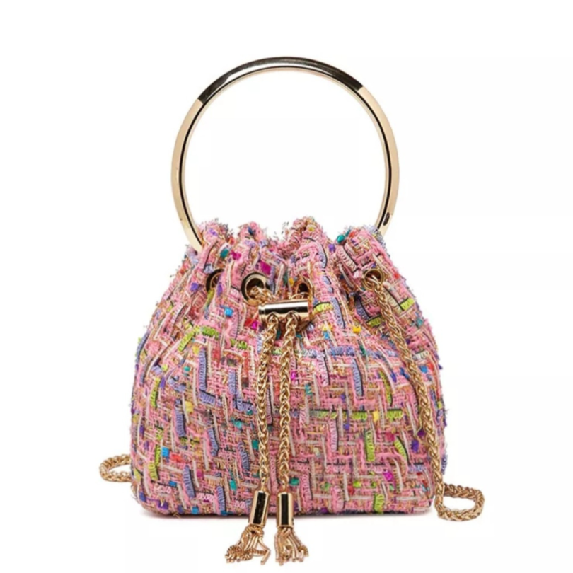 Cotton Bucket Crossbody